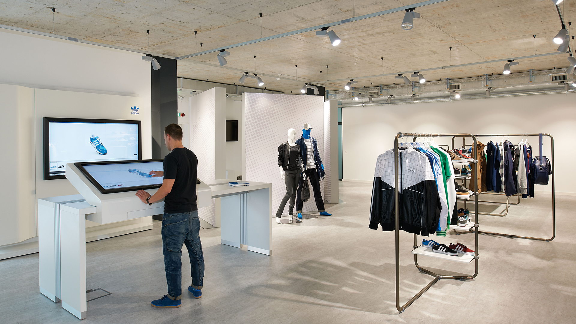 Dart stages the shop concept for adidas Originals in the cities of Fribourg, Zurich and Munich