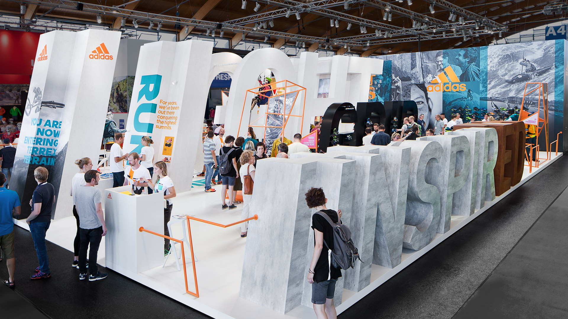 Dart stages the adidas fair stand at the OutDoor 2015