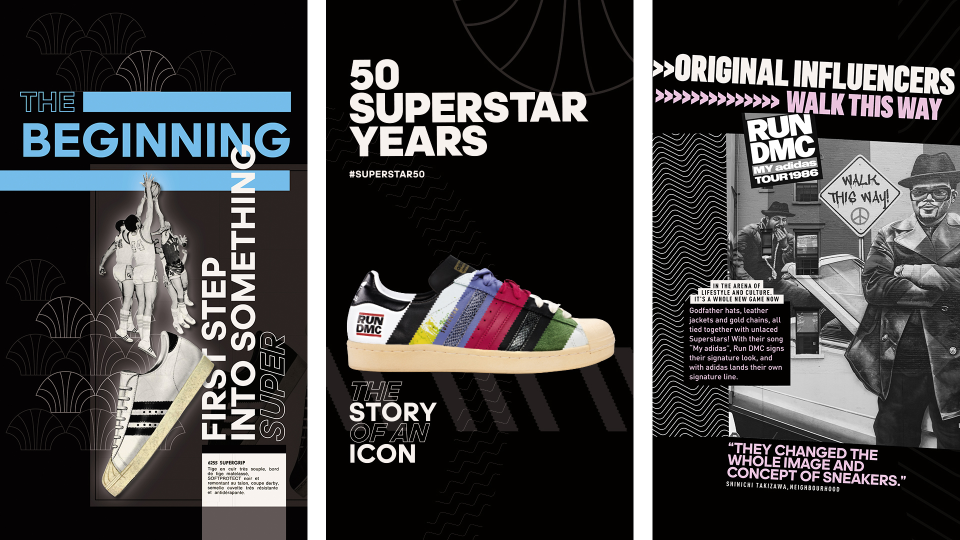 delen postzegel hangen adidas - 50 years of superstars - D'art Design Gruppe