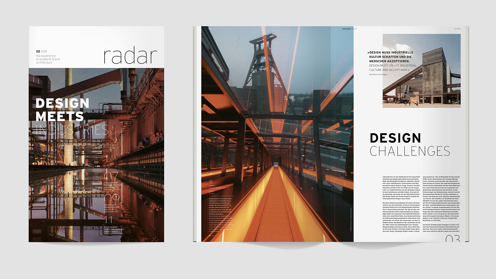 Dart inszeniert die Kommunikation der Dart Design Gruppe für das Radar Magazin 2014