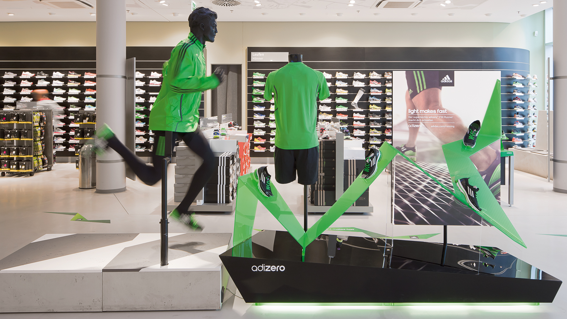 Fortführung der räumlichen Markenkommunikation der Brand-Initiative „adidas is all in“ am Point of Sale (POS) in Deutschland, Österreich und der Schweiz 2010